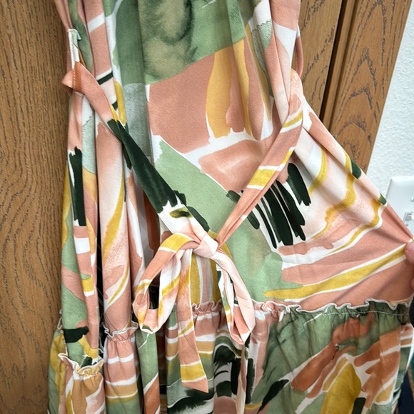 Multicolor Halter Neck Tie Dress - Picture 5 of 5